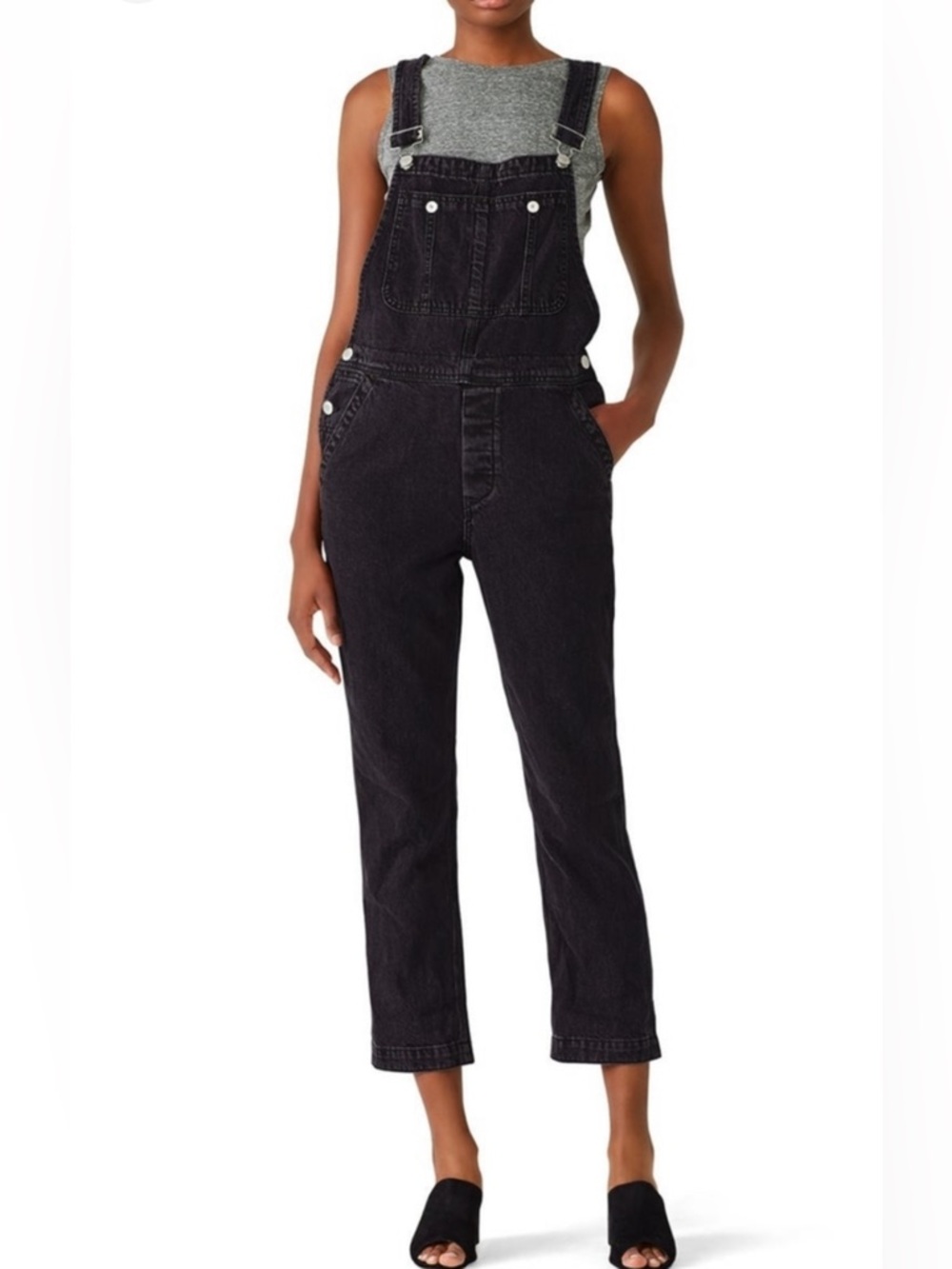 We The Free People Jumpsuit Women 26 The Boyfriend Overall Straight Leg Workwear